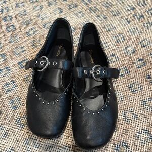 Reformation Bethany Stud Ballet Flat sz 8.5